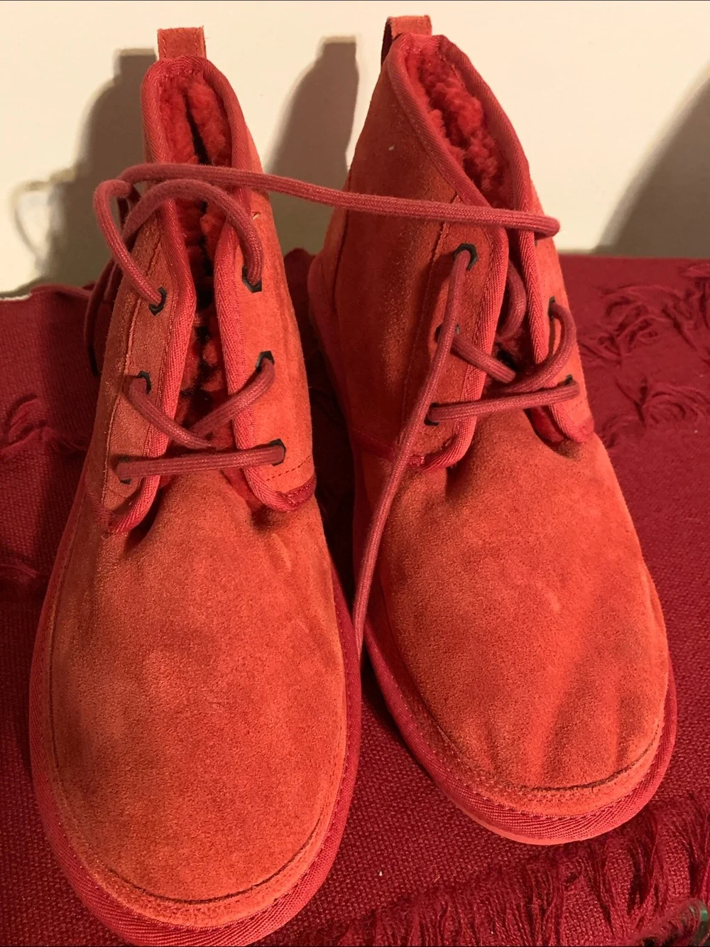 UGG Red Suede Chukka Boots